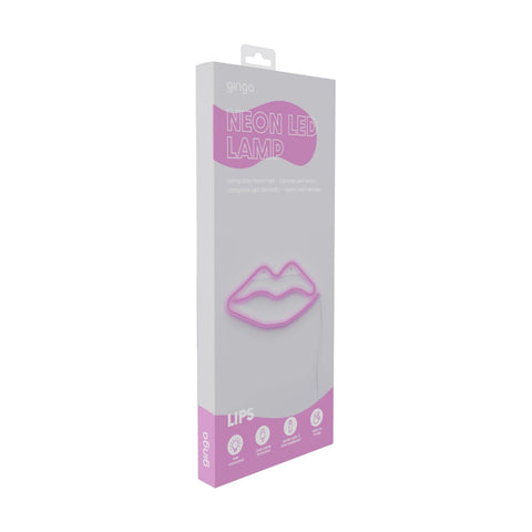 PINK GINGA NEON LIPPEN LAMPE
