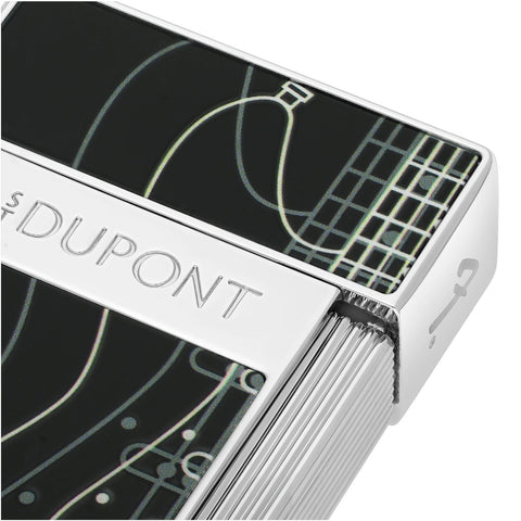 LI BIGGY FENDER FEUERZEUG 025025 ST DUPONT SCHWARZ/CHROM