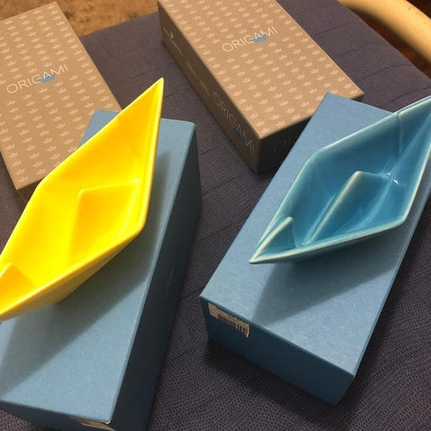 MITTELWEISSES ORIGAMI-BOOT CRESCENTINI KERAMIK ART. 2374