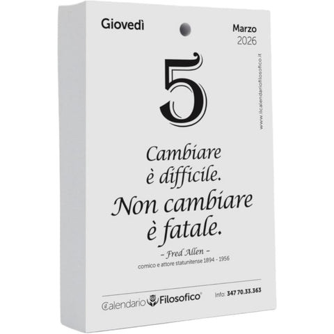 RICARICA CALENDARIO FILOSOFICO FORMATO A5 INTEMPO