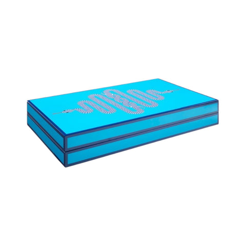 EDEN BACKGAMMON-SPIELSET 34763 JONATHAN ADLER BLAU