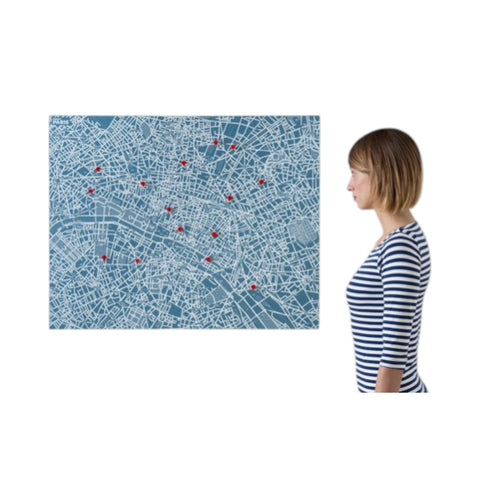 STADTKARTEN-PIN PARIS HELLBLAU