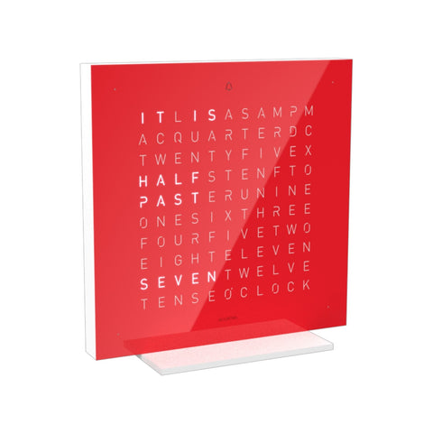 QLOCKTWO TOUCH-UHR 13,5X13,5 CM ROT