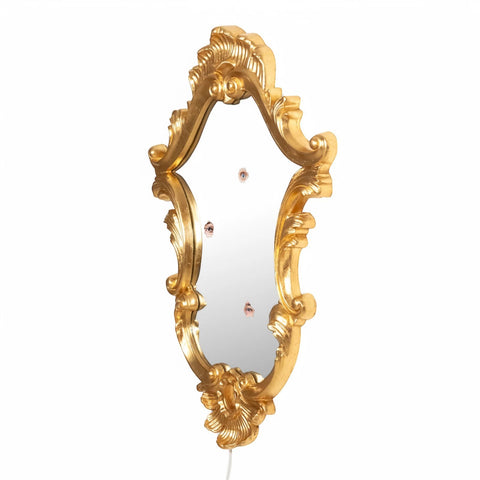SPIEGEL MIT PU-RAHMEN TRILOGY CM 72X5,5 H 101 17015 SELETTI GOLD