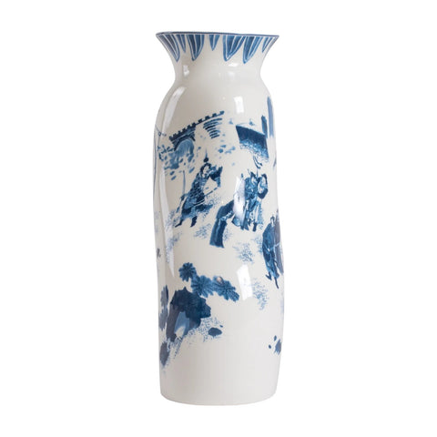KLASSISCHE PORZELLANVASE AUF SÄURE KING WEN 11291 SELETTI WEISS