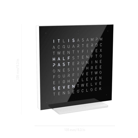 QLOCKTWO TOUCH 13,5X13,5 CM SCHWARZ EISTEE