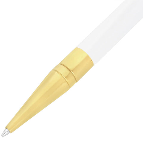 KUGELSCHREIBER MIT INITIALEN BP 275217 ST DUPONT WEISS/GOLDEN