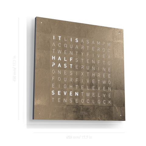 45X45 QT4 MOON GOLD LIMITED EDITION QLOCKTWO BRAUN UHR