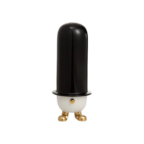 MR. JAMES SKULPTUR H.33 SCHWARZ WEISS UND POLIERT GOLD BOSA