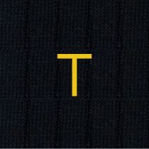 CALZA BLU UOMO INIZIALI SENAPE - TAGLIA 40/45 -T- 134-0-T INDIVIDUAL SOCKS