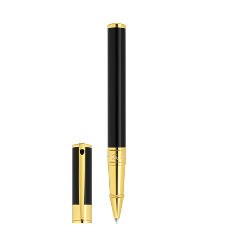 ROLLER S.T. DUPONT D-INITIAL BLACK & GOLDEN ART 262202