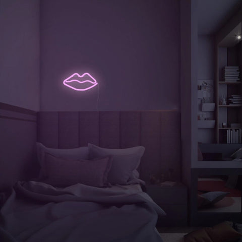 PINK GINGA NEON LIPPEN LAMPE