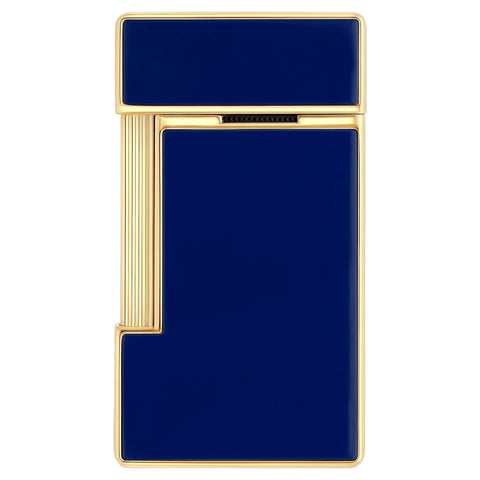LI SLIMMY BLAU LACK/GOLDEN FEUERZEUG 028225 ST DUPONT
