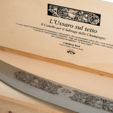 L'USSARO SU TETTO COLTELLO PER SABRAGE ART. 199 COLTELLERIE BERTI 1895