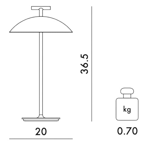 LAMPADA MINI GEEN-A PLUG 09720/09 KARTELL BLACK