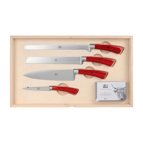 PLENUM ROSSO IL TRINCIANTE COMPLETO 14 PZ COLTELLERIE BERTI