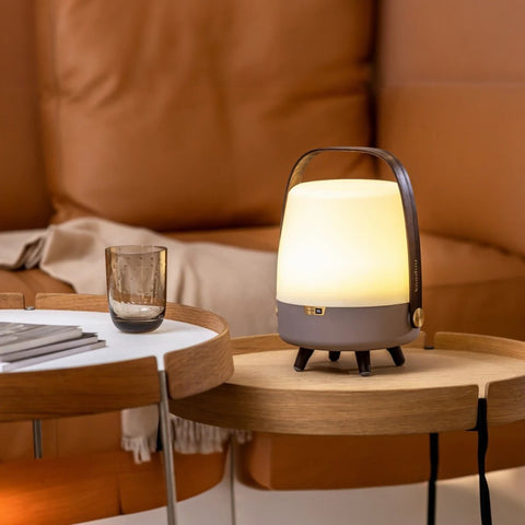LITE UP PLAY MINI EARTH UND BLUETOOTH-LAUTSPRECHER KOODUU BEIGE LAMPE