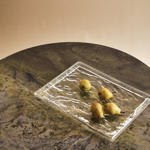 VASSOIO DUNE BIG 55X38 CM CRISTALLO 01210/BA KARTELL TRANSPARENT