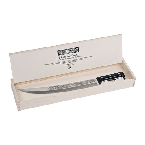 L'USSARO SUL TETTO COLTELLO DA SABRAGE 1895 ART. 1991 COLTELLERIE BERTI