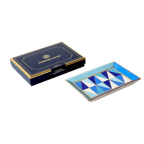 SORRENTO RECHTECKIGES TABLETT LEERE TASCHEN ART. 29852 JONATHAN ADLER BLAU