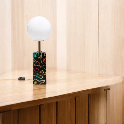 SCHLANGEN-PORZELLANLAMPE 15250 SELETTI SCHWARZ