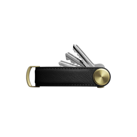 PORTACHIAVI PRO SAFFIANO LEATHER LIQUORICE KPR1-LIQ-113 ORBITKEY BLACK
