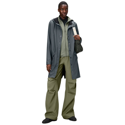 IMPERMEABILE LONG JACKET L W3 12020 RAINS LAGOON BLUE