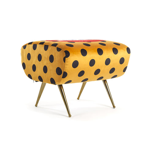 POUF SHIT 51X46 H 42 16103 SELETTI ORANGE