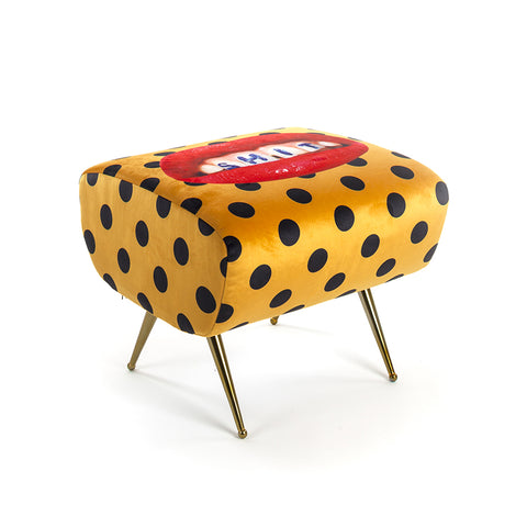 POUF SHIT 51X46 H 42 16103 SELETTI ORANGE