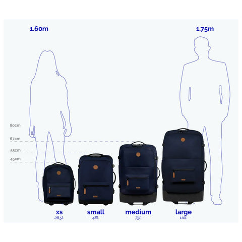 TROLLEY SOFT SUITCASE 52X35X25 BERLIN CABAIA BLACK