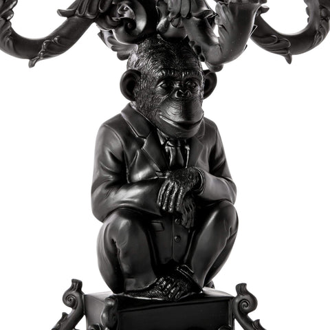 CANDELABRO 5 BRACCIA BURLESQUE THE WISE H. CM. 48 14870 SELETTI BLACK