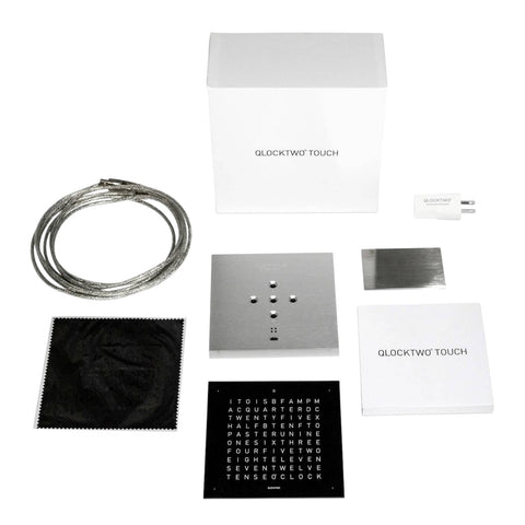 QLOCKTWO TOUCH 13,5X13,5 CM SCHWARZ EISTEE