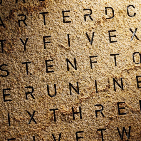 ERDUHR 45X45 WÜSTE QLOCKTWO
