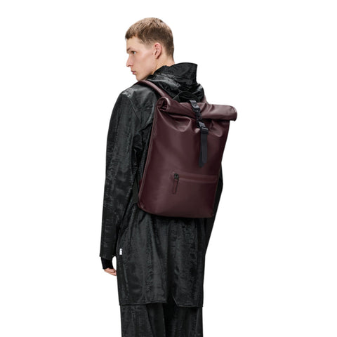 ZAINO ROLLTOP RUCKSACK W3 13320 RAINS DEPHT BORDEAUX