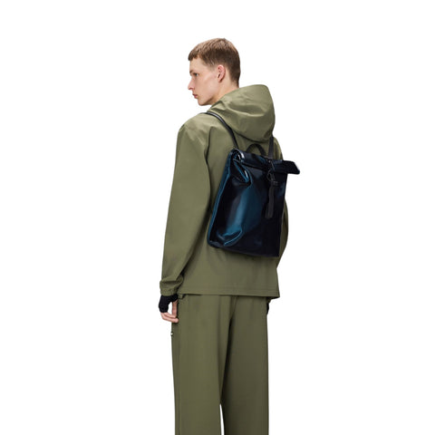 ZAINO ROLLTOP RUCKSACK MINI W3 13330 RAINS SPILL BLUE