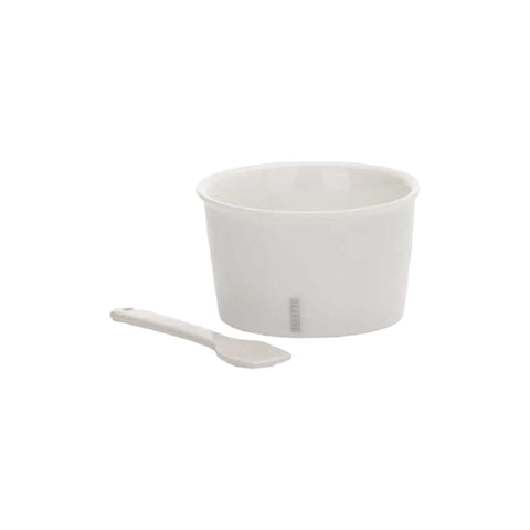 SET MIT 6 EISCREMEBECHERN UND PORZELLAN-PORTIONIERER SELETTI 10642 KIT