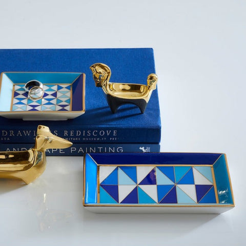 SORRENTO RECHTECKIGES TABLETT LEERE TASCHEN ART. 29852 JONATHAN ADLER BLAU