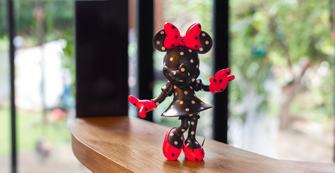 MINNIE WELCOME MATT SCHWARZ-WEISSE PUNKTE 31CM ART. DISST03102CT LEBLON DELIENNE MEHRFARBIG