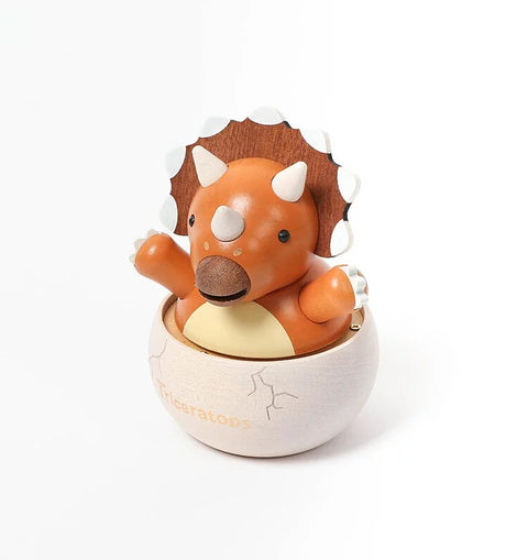CARILLON BOX TRICERATOPS ART. 1036642 WOODERFULLIFE MUSIC BROWN