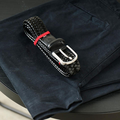 MILANO LEDERGÜRTEL GROSS LBMILBLA115 LA BOUCLE SCHWARZ