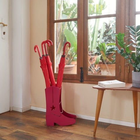 REGENSCHIRMSTÄNDER METALL STIEFEL ROSA COUNTRY 27990 BALVI
