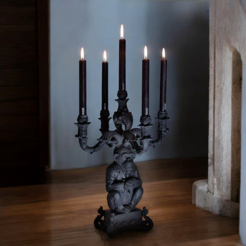 CANDELABRO 5 BRACCIA BURLESQUE THE WISE H. CM. 48 14870 SELETTI BLACK