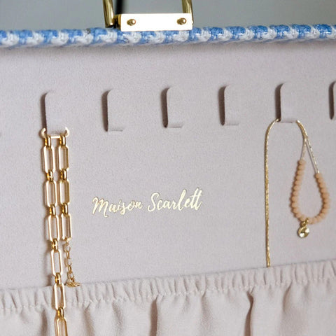 PORTAGIOIE DENISE TWEED ART. SCAR-DENIS2-PPBL MAISON SCARLETT BLU