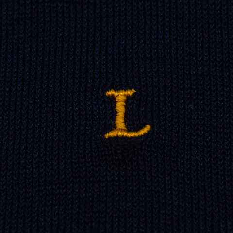 CALZA BLU UOMO INIZIALI SENAPE- TAGLIA 40/45 -I- 134-0-INDIVIDUAL SOCKS
