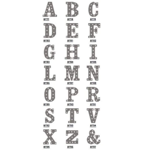 LAS VEGAS LETTER T GRAY