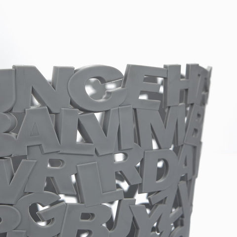 Balvi Letters Papierkorb, Grau