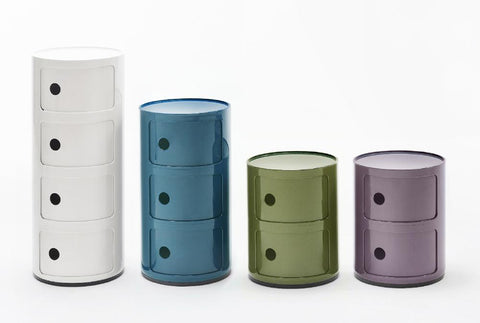 MODULAR NACHTTISCH 2 ELEMENTE 04966SI KARTELL SILBER