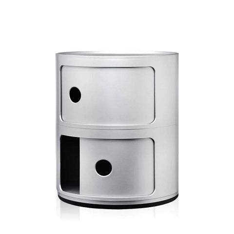 MODULAR NACHTTISCH 2 ELEMENTE 04966SI KARTELL SILBER