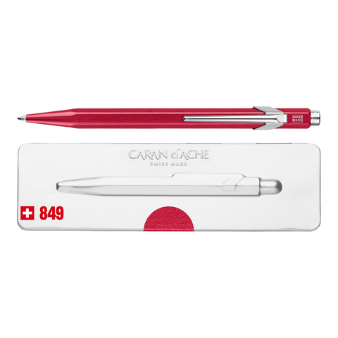 CARAN D'ACHE 849 ROTER KUGELSCHREIBER MIT BOX