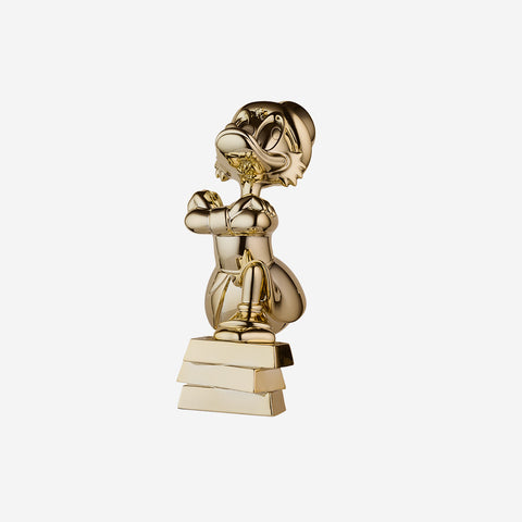 SCULPTURE UNCLE SCROOGE INGOTS 30 CM DISST03006MEOR LEBLON DELIENNE GOLD